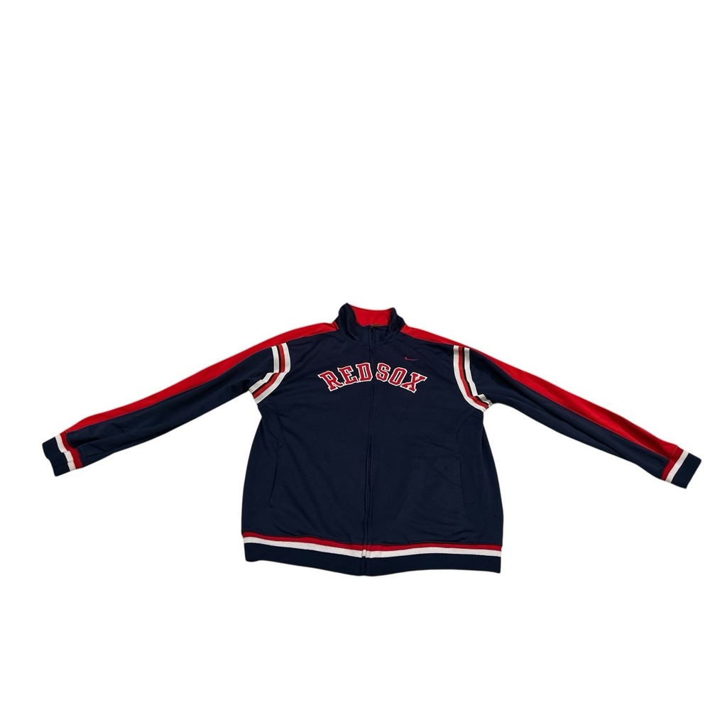 Nike MLB‎ Boston Red Sox Womens Size L Track Jacket Blue/Red Full-Zip